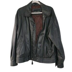 Pierre Cardin Black Bomber Jacket